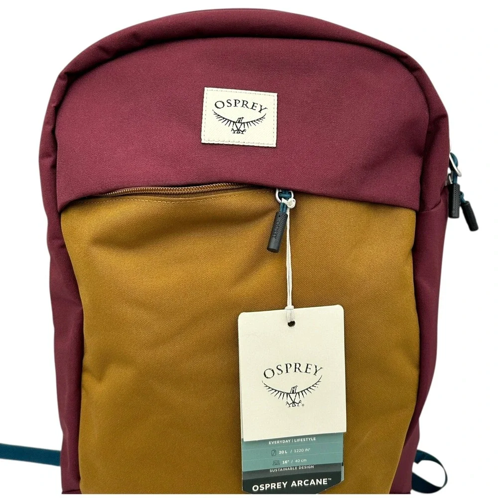 Osprey Arcane 20L Backpack Burgundy-Brown (18H x 12W x 8D) 16